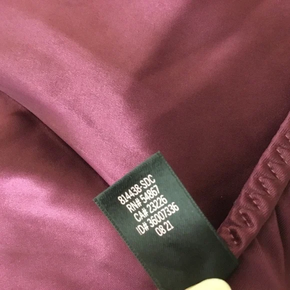 Victoria's Secret Burgundy Satin Pajama Shorts with Lace Trim - Picture 5 of 5